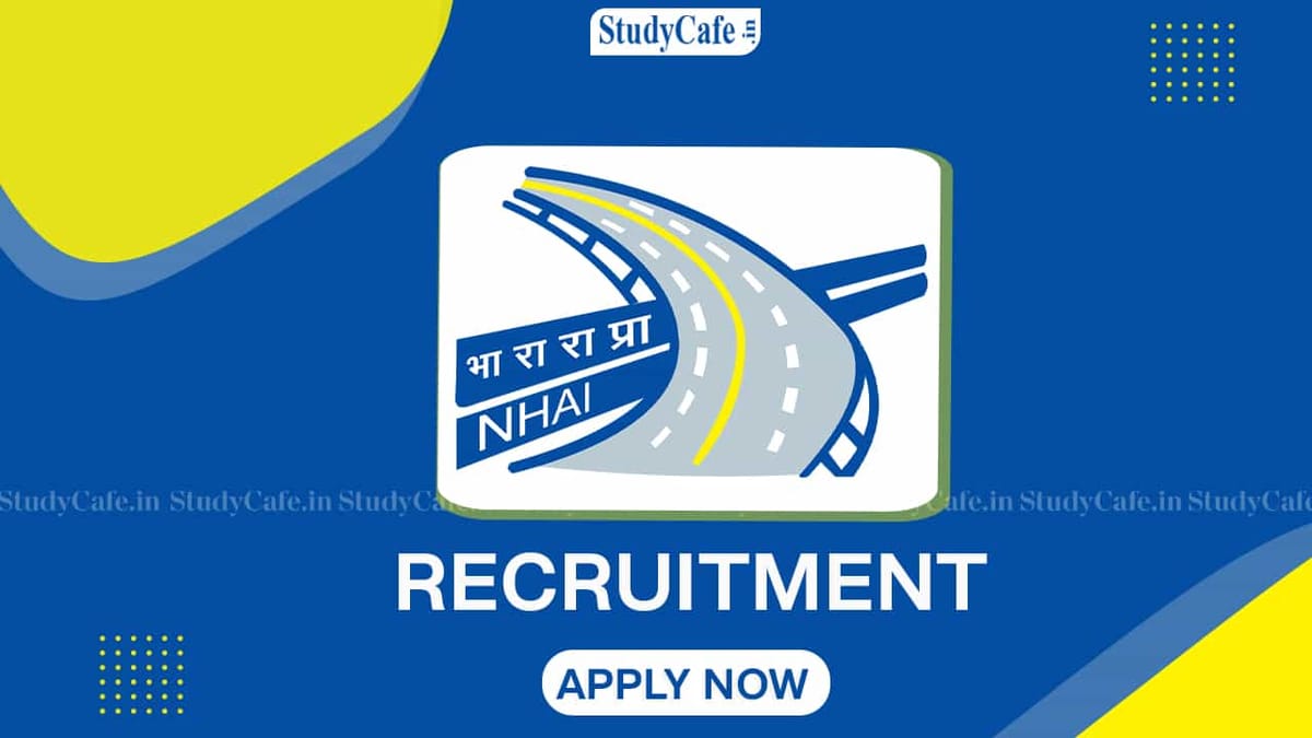 NHAI General Manager Recruitment 2022: Check Post, Qualification, Salary, and How to Apply