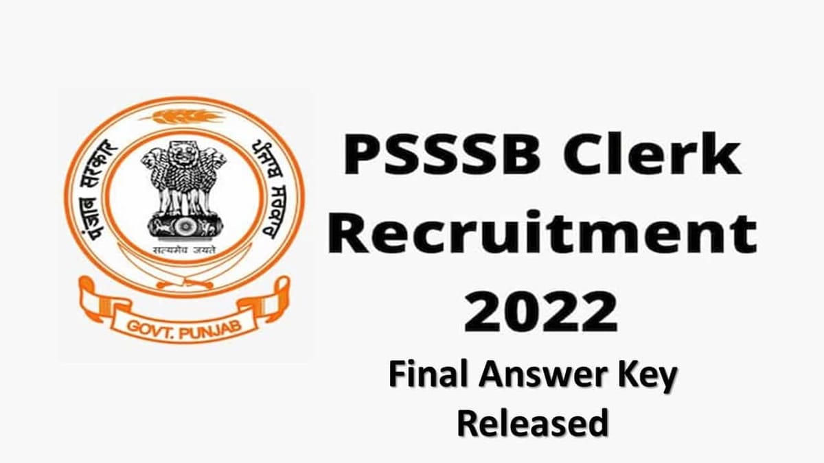 PSSSB Clerk IT Exam 2022 Answer Key Released: Check How to Download Answer Key