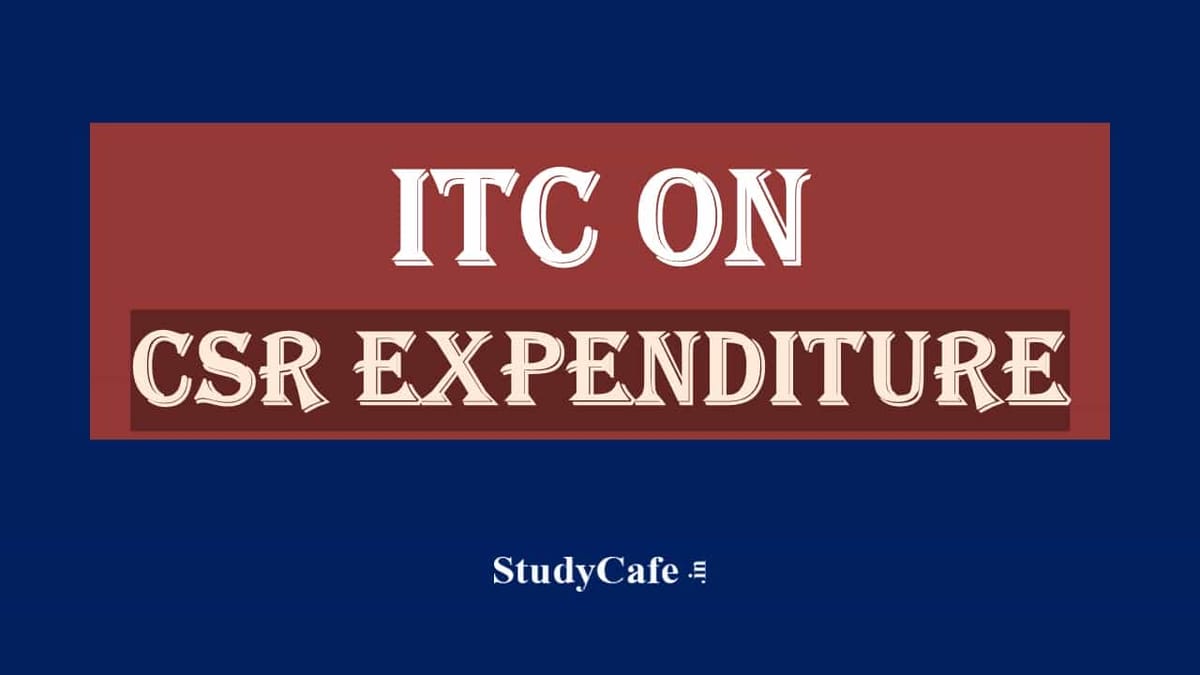 ITC available on CSR expenditure spent by the company: AAR