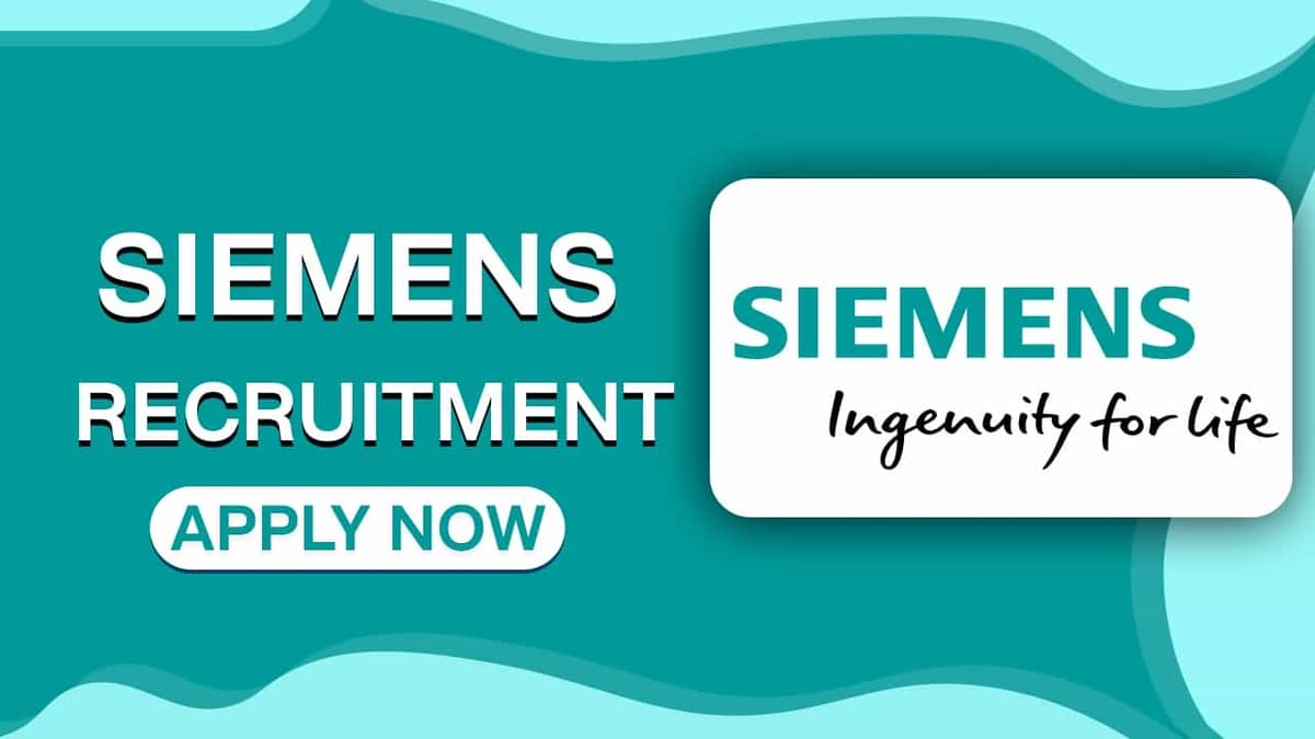 Siemens Recruitment 2022: Last Date Dec 02, Check Posts, Qualification and Other Details