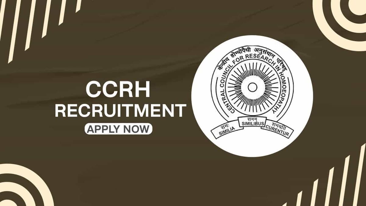 CCRH Recruitment 2022: Last Date Dec 27, Check Post, Eligibility and Walk-in-Interview Details