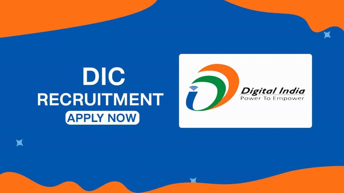 DIC Product Manager Recruitment 2022: Check Vacancies, Qualification and Other Details