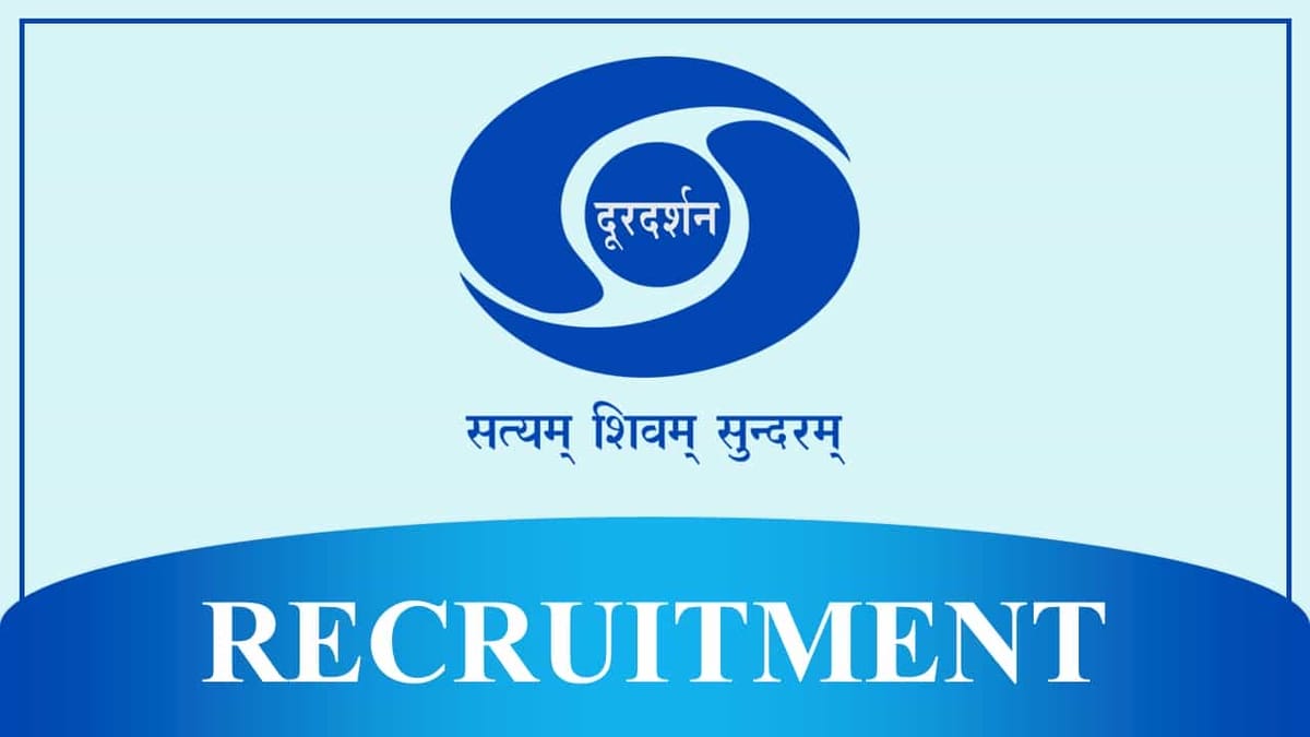 Doordarshan Kendra Recruitment 2022: Check Posts, Qualifications, Age-Limit and How to Apply