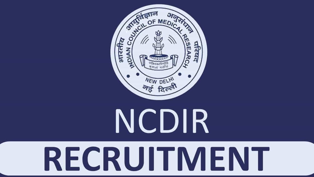 NCDIR Recruitment 2022: Monthly Salary up to 100000, Check Post, Qualification and Other Details