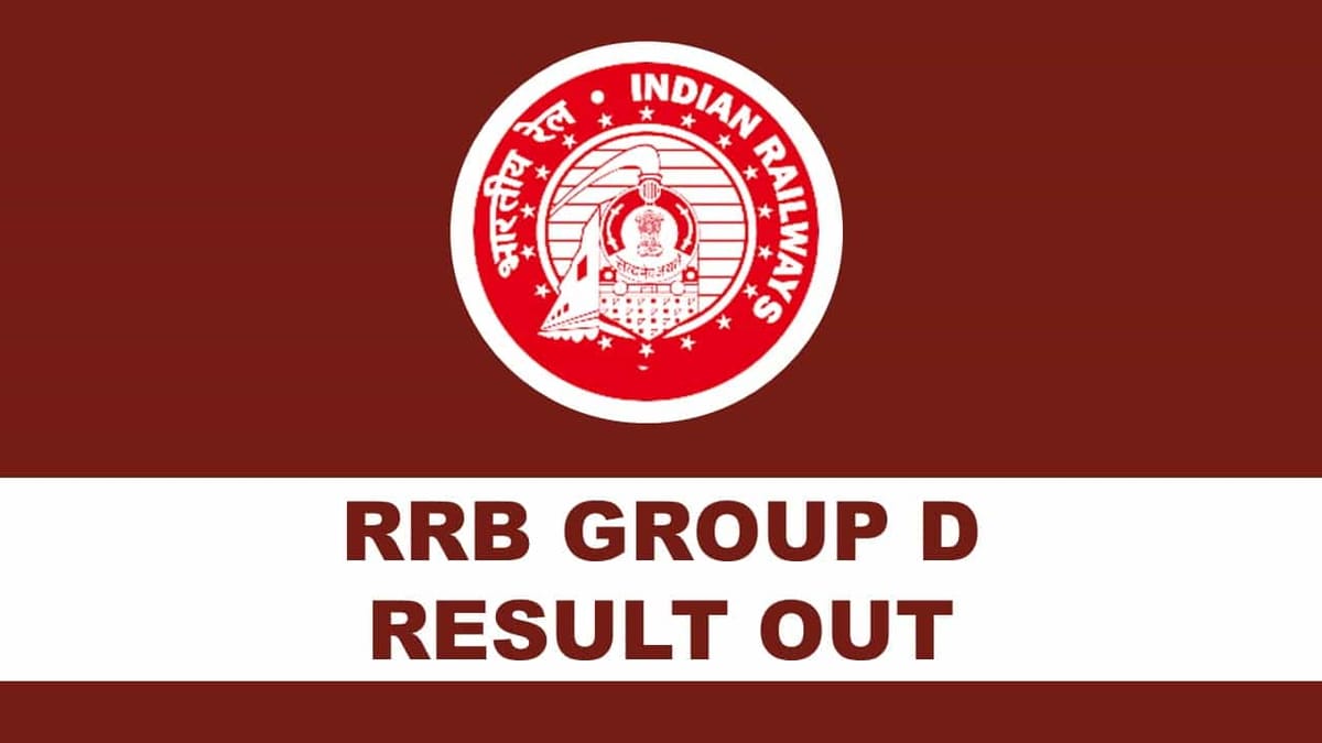 RRB Group D Result Out: Check Railway Group D Zone Wise Merit List Details