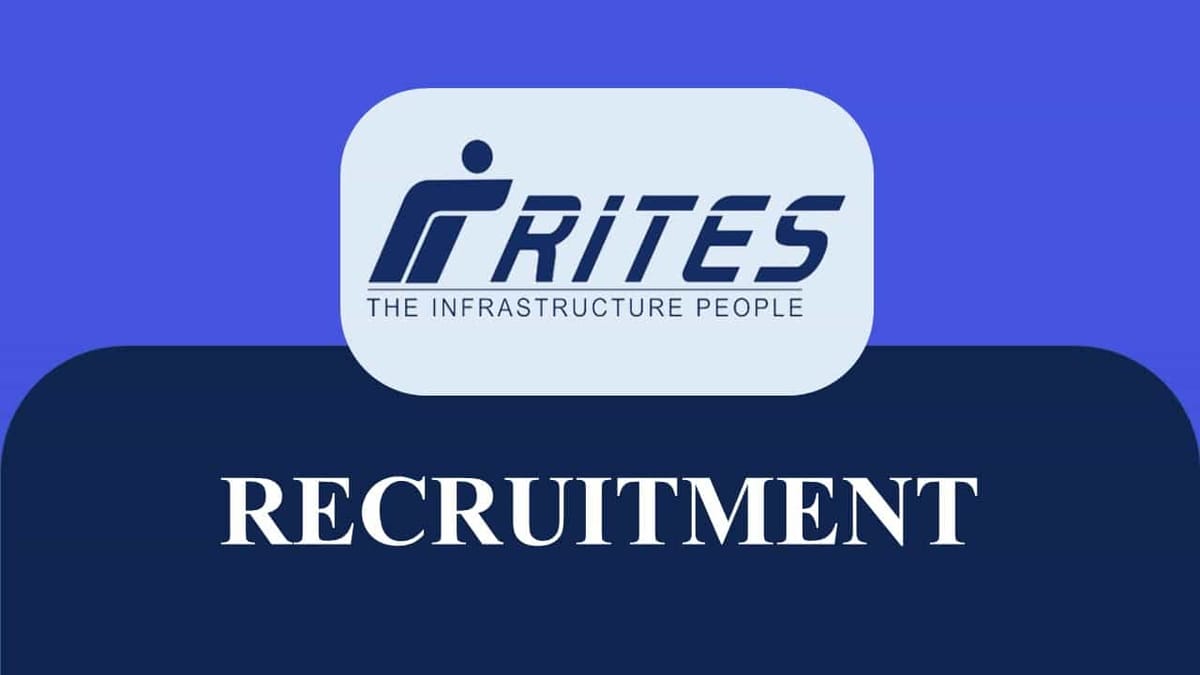 RITES Recruitment 2023 for Multiple Posts: 49 Vacancies, Check Posts, Eligibility and How to Apply