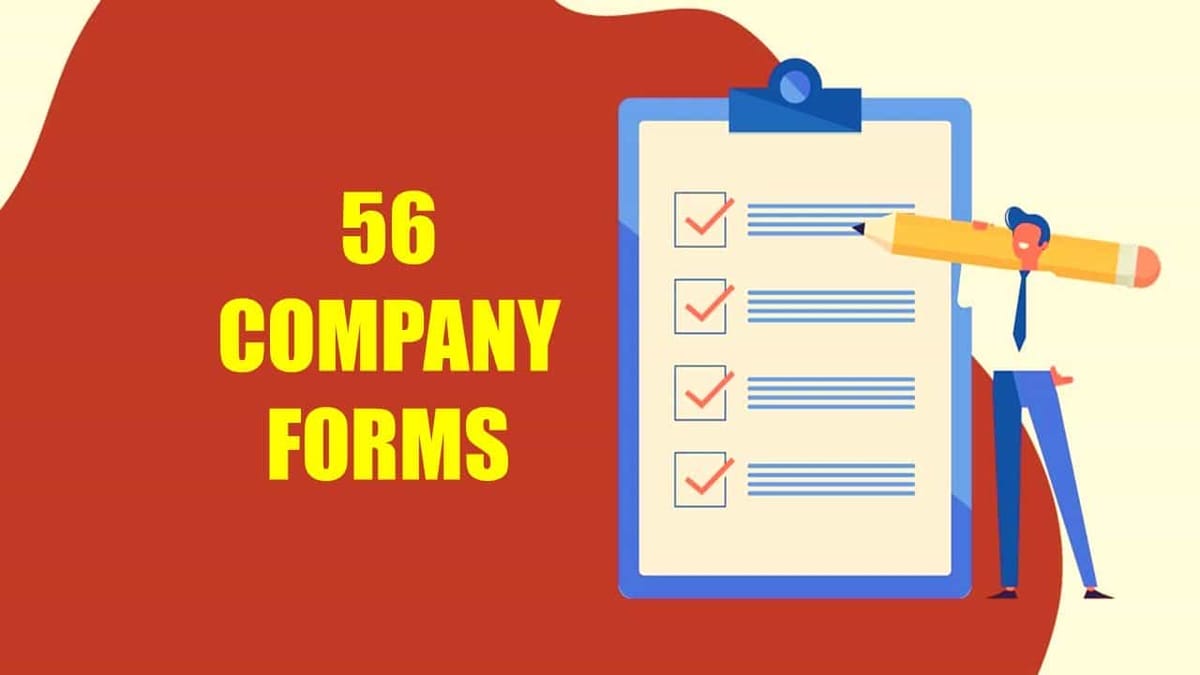 MCA Update: 56 Company Forms now live on MCA21 V3 Portal