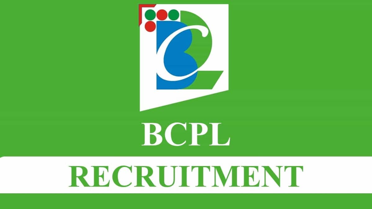 BCPL Recruitment 2023 for Apprenticeship: Check Qualification and How to Apply