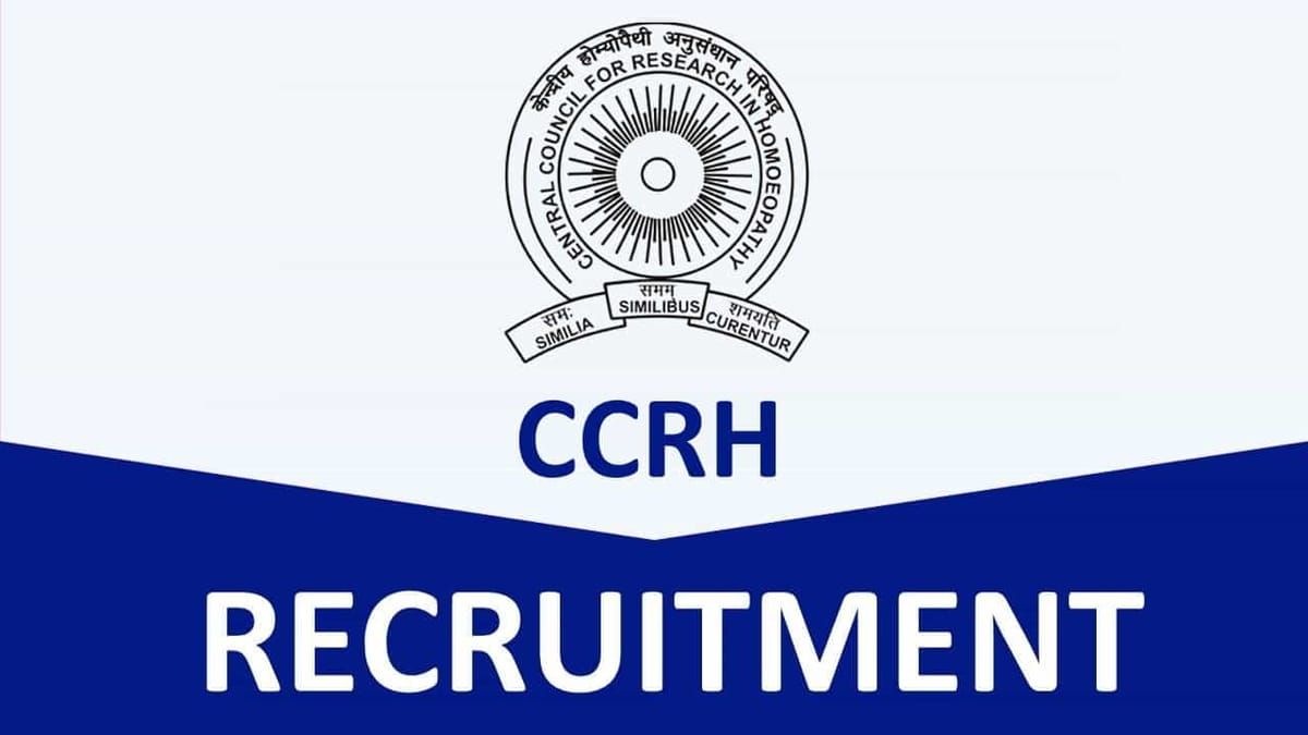 CCRH Recruitment 2023: Check Post, Eligibility and Walk-In-Interview Details 