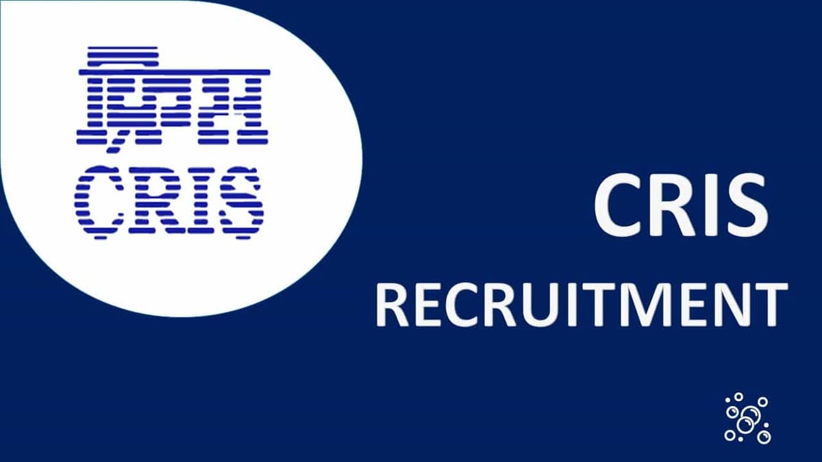 CRIS Recruitment 2023: Check Post, Eligibility, and How to Apply