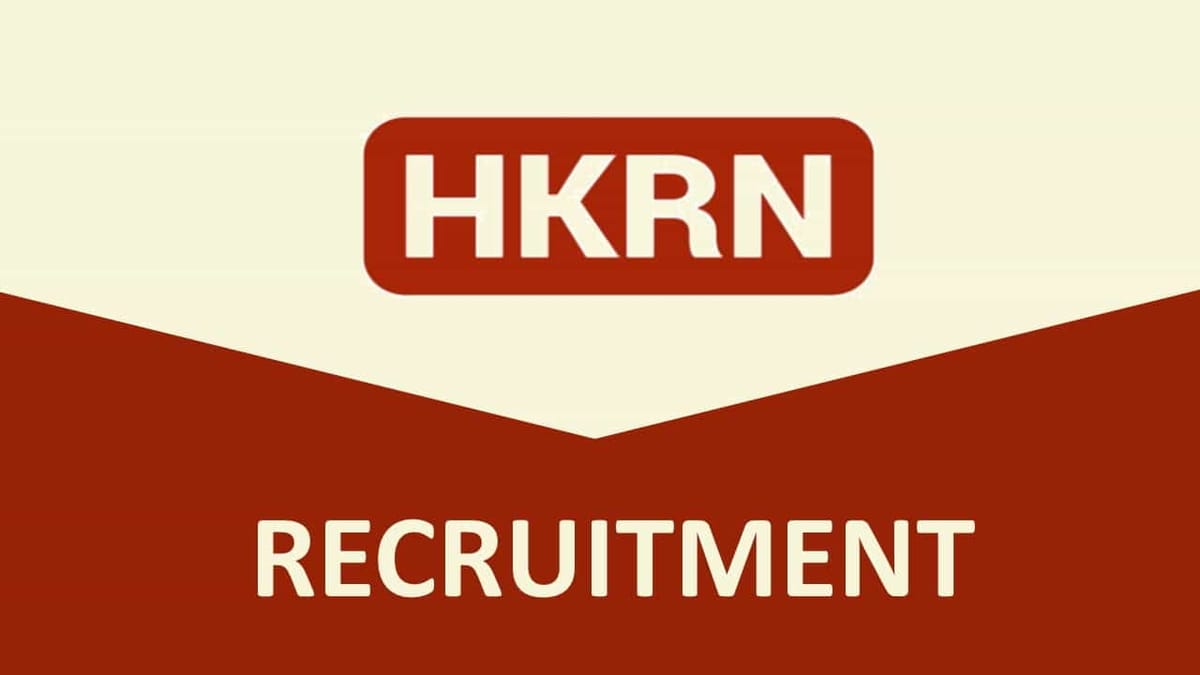 HKRN Recruitment 2023: Last Date Jan 11, Check Post, Qualification, and How to Apply