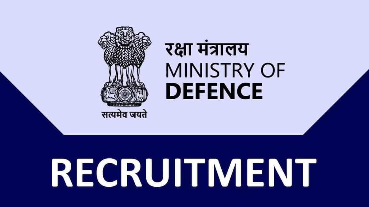 Ministry of Defence Recruitment 2023: Check Posts, Eligibility, Other Details