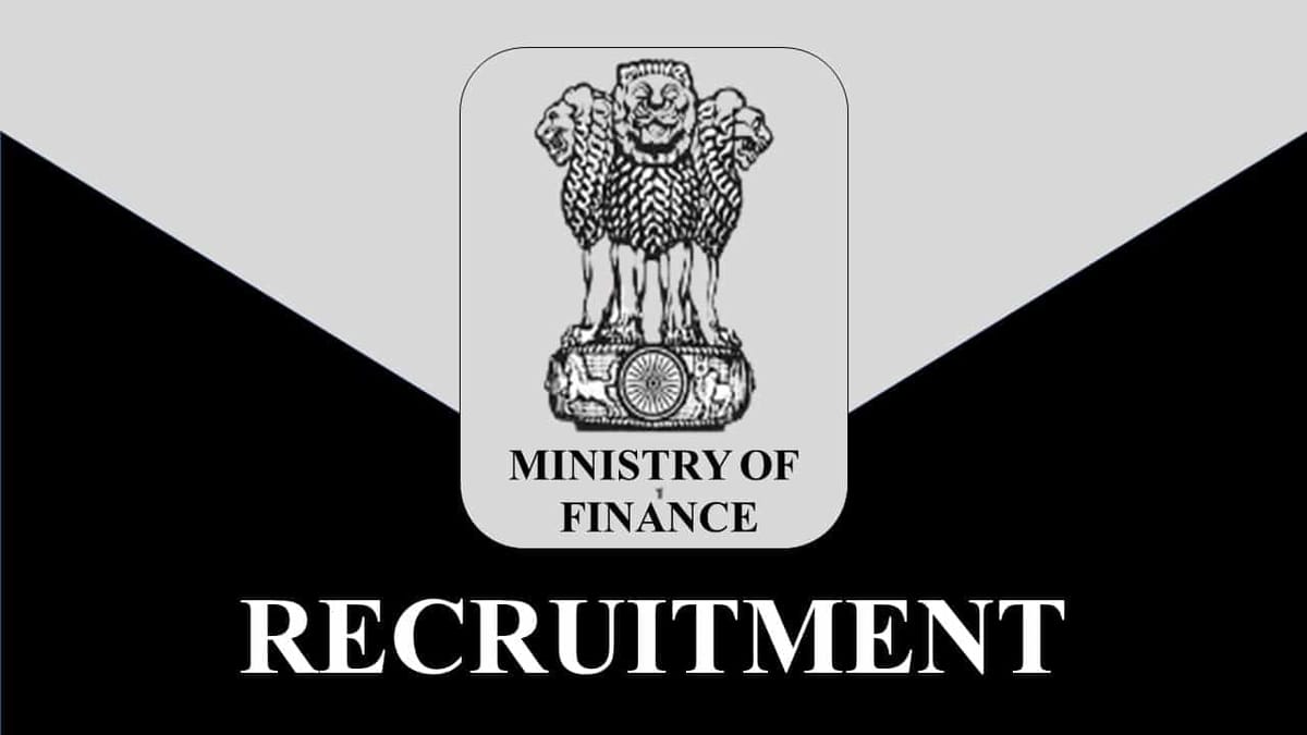 Ministry of Finance Recruitment 2023: Check Post, Eligibility, Remuneration and the Last Date to Apply
