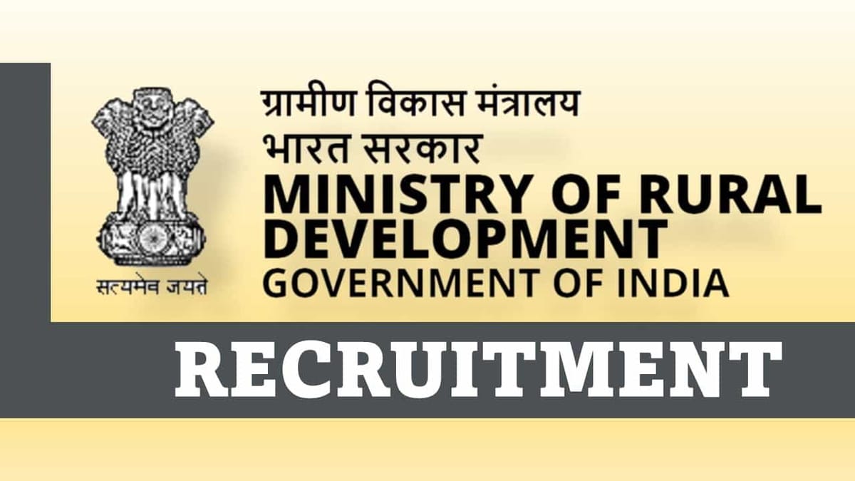 Ministry of Rural Development Recruitment 2023 for Photographer: Check Post, Eligibility, Pay Scale, Other Details