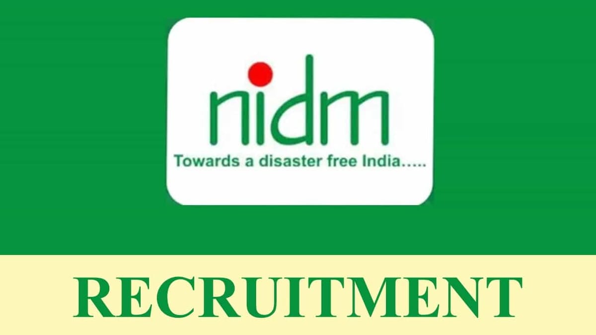 NIDM Recruitment 2023 for Consultant: Check Post, Eligibility and Other Details