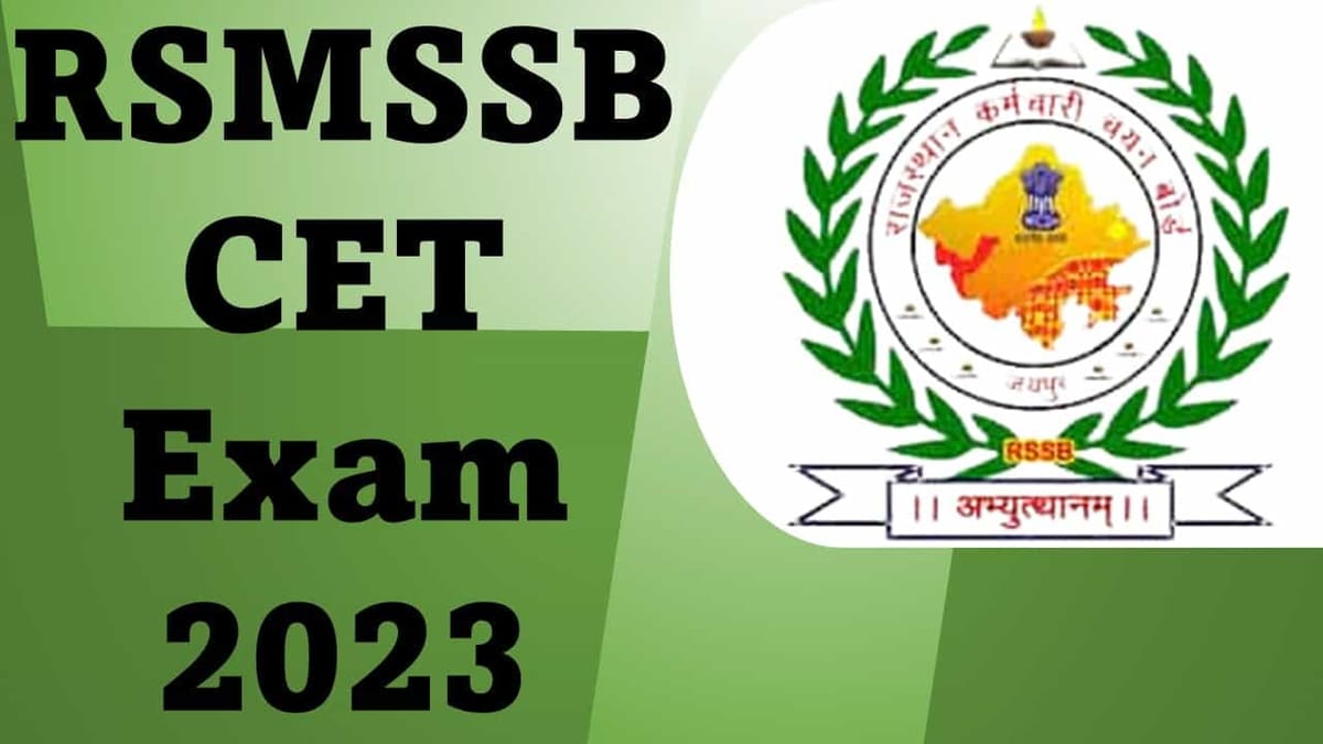 RSMSSB CET Exam 2023: Senior Secondary Level Exam Admit Card Released; Check Dates Here