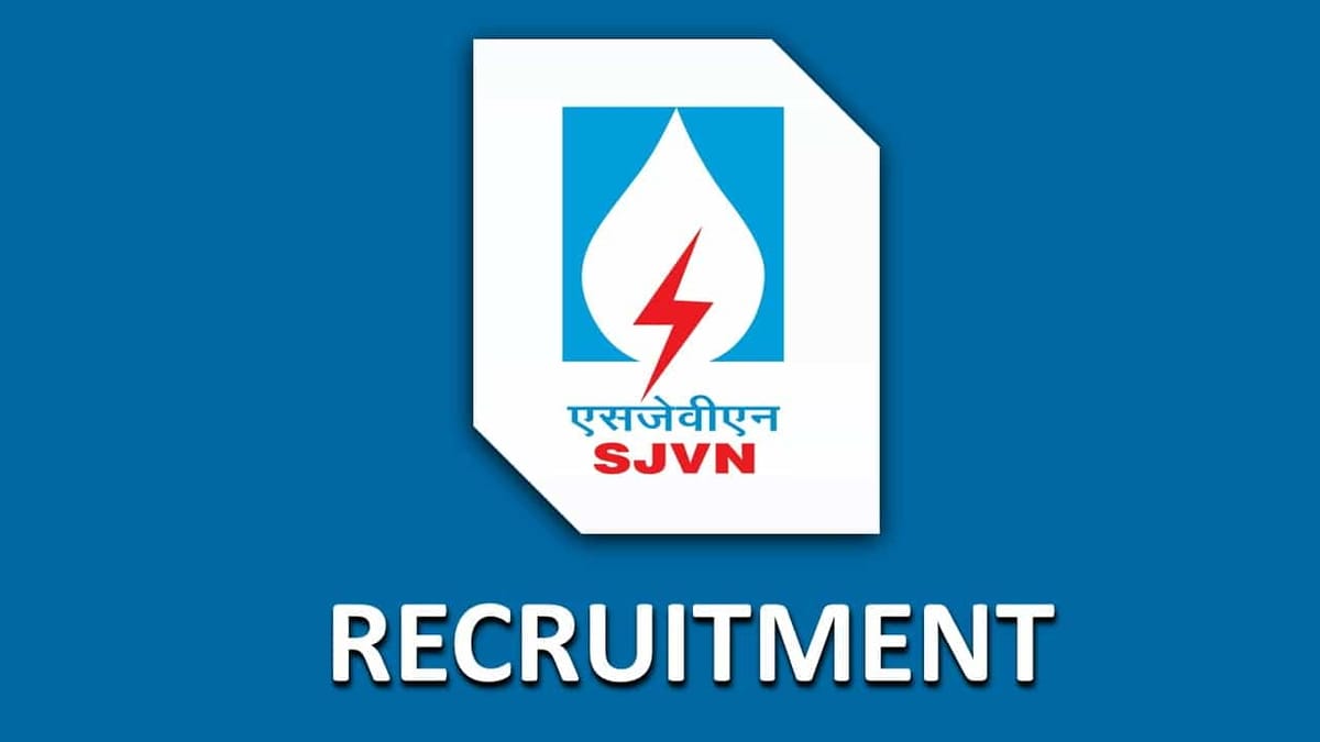 SJVN Recruitment 2023 for 80 Vacancies: Monthly Salary up to Rs. 60000, Check Posts, and Other Details