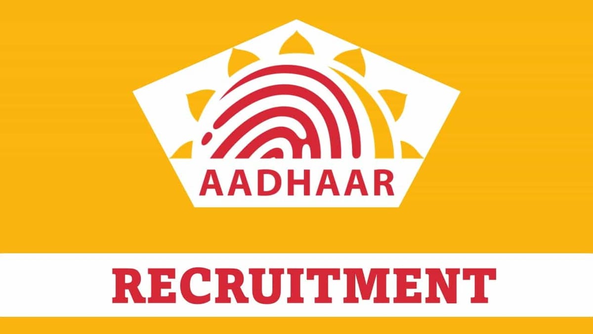 UIDAI Recruitment 2023: Check Post, Age, Qualification, Last Date and How to Apply