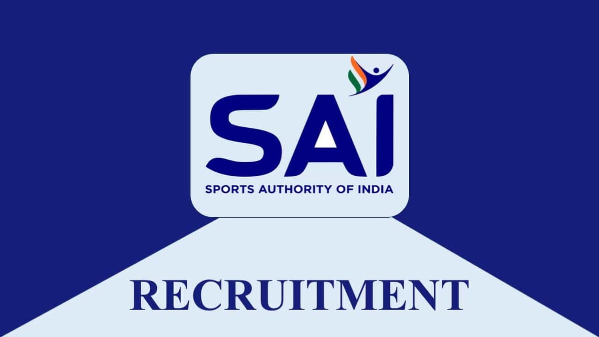 SAI Recruitment 2023 for Various Posts, Candidates Can Apply Till Jan 28