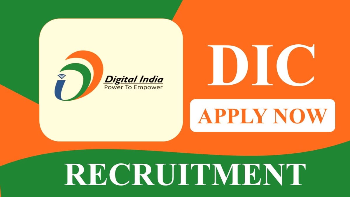 DIC Recruitment 2023: Check Post, Eligibility and How to Apply