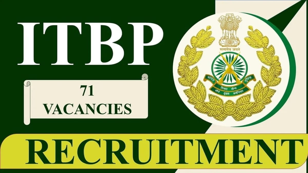 ITBP Recruitment 2023 for Sports Quota: Check Posts, Pay Scale, Qualification, and Other Details