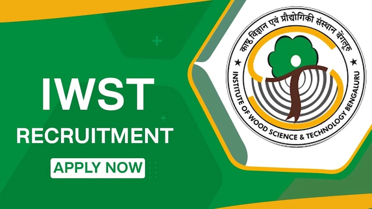 IWST Recruitment 2023: 20 Vacancies, Check Post, Pay Scale, Eligibility and How to Apply