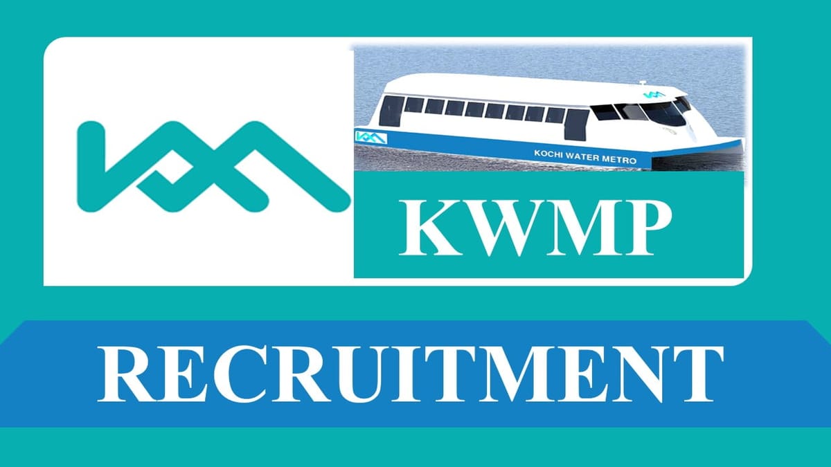 KWMP Recruitment 2023: Monthly Salary up to 100000, Check Post, Eligibility and How to Apply