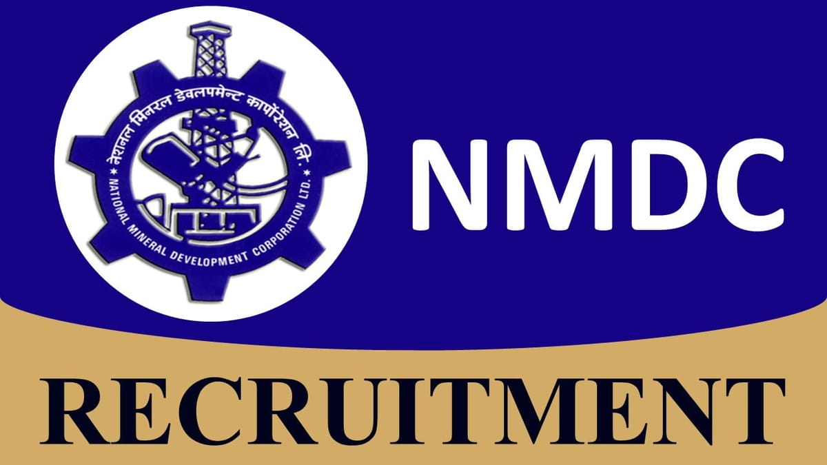 NMDC Recruitment 2023: 42 Vacancies, Check Post, Qualification, Eligibility and Other Vital Details