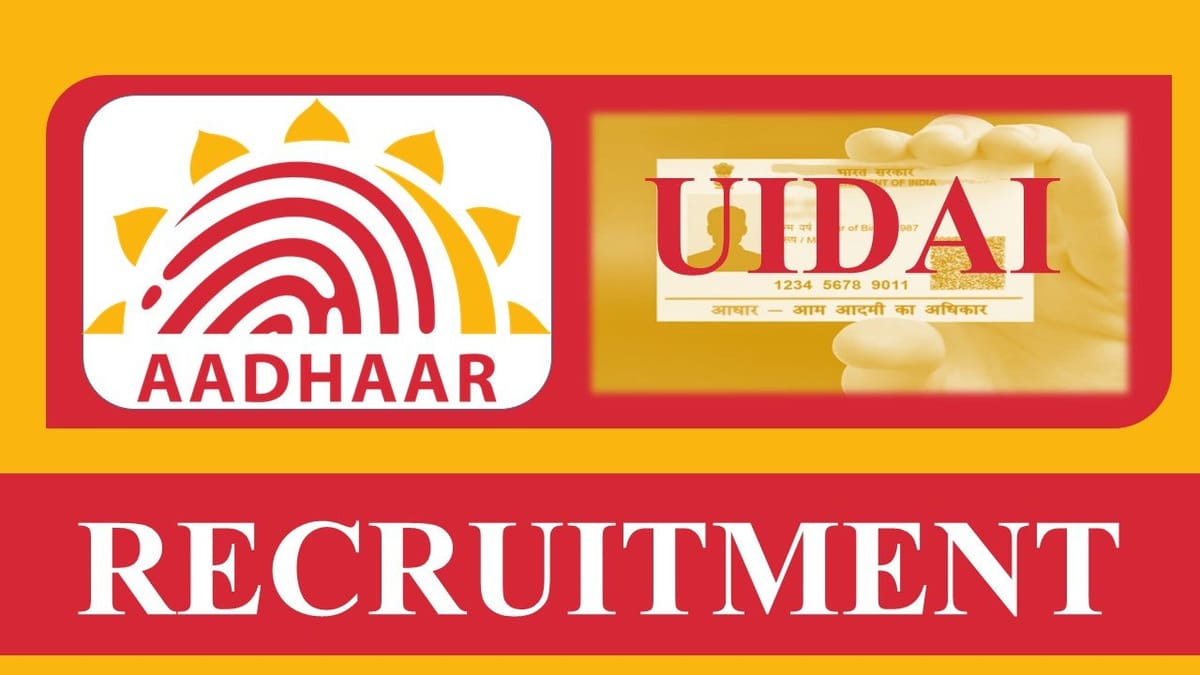 UIDAI Recruitment 2023: Check Post, Qualification, Eligibility, How to Apply