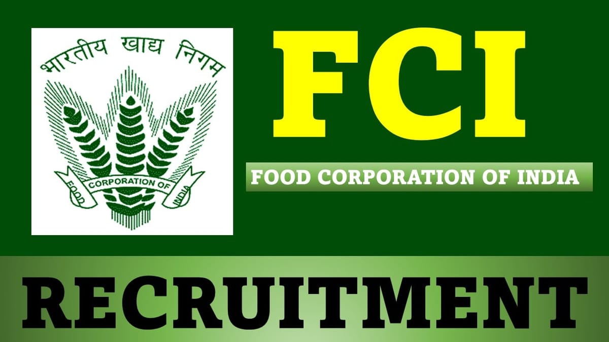 Food Corporation of India Recruitment 2023 Salary up to 180000