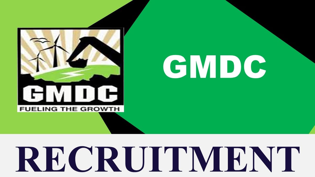 GMDC Recruitment 2023: Check Posts, Eligibility and How to Apply