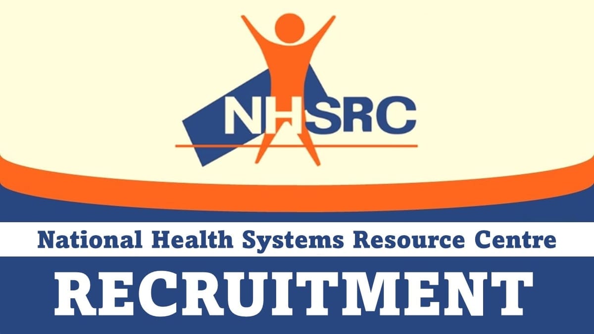 NHRSC Recruitment 2023: Salary up to 150000 pm, Check Posts, Qualification and Other Details