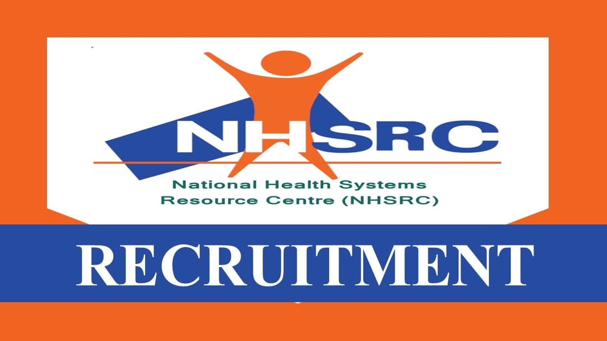 NHRSC Recruitment 2023: Salary Up to Rs.100000, Check Posts, Eligibility and Other Vital Details