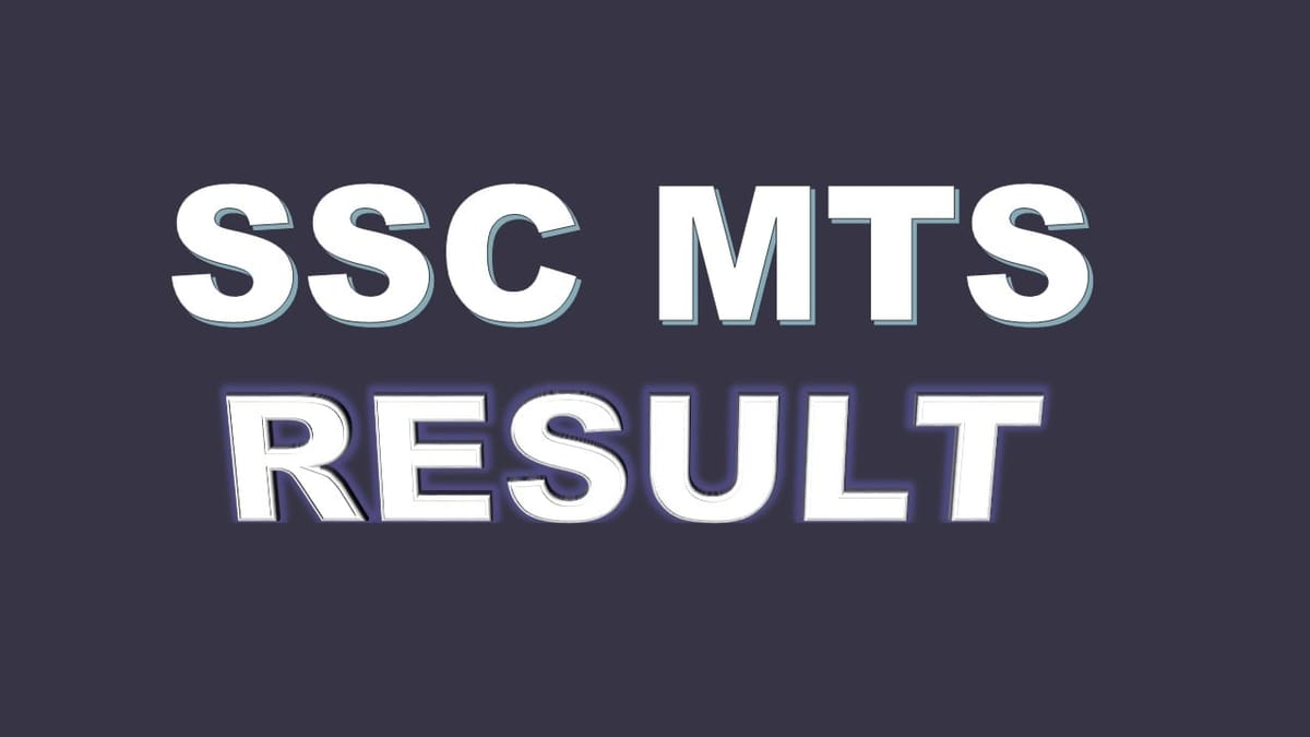 SSC MTS 2021: Result Out, Download PDF, Score Card, and Other Details