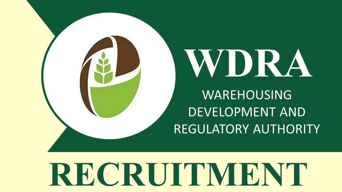 WDRA Recruitment 2023: Monthly Salary up to 92300, Check Post, Eligibility and How to Apply