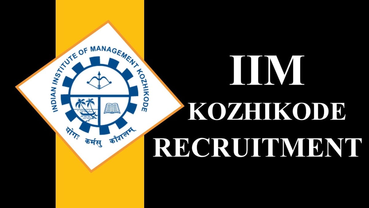 IIMK Recruitment 2023: Check Post, Eligibility, and How to Apply