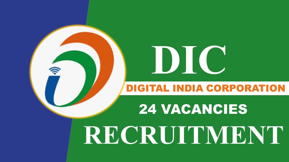 DIC Recruitment 2023: Check Post, Qualification, Pay Scale and Other Details