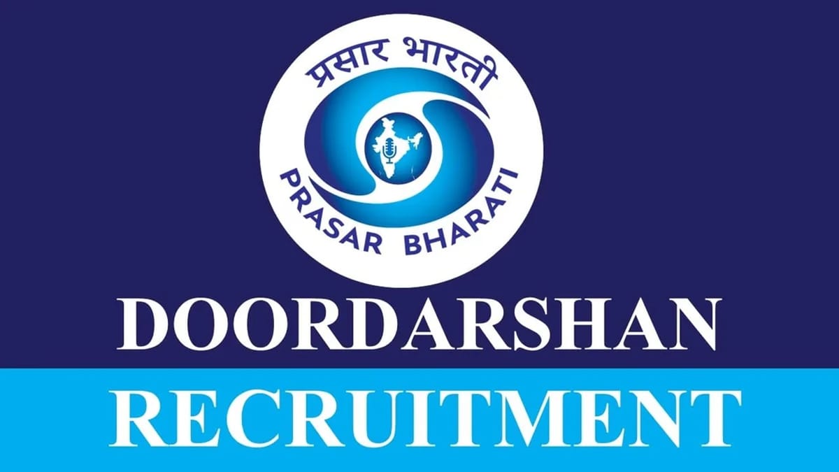 Doordarshan Recruitment 2023: 41 Vacancies, Monthly Salary upto 40000, Check Post Name, Remuneration, Application Process