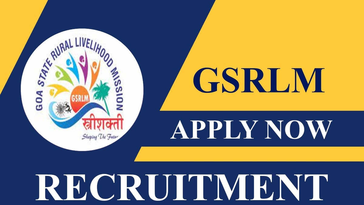 GSRLM Recruitment 2023: Check Post, Age, Qualification and How to Apply