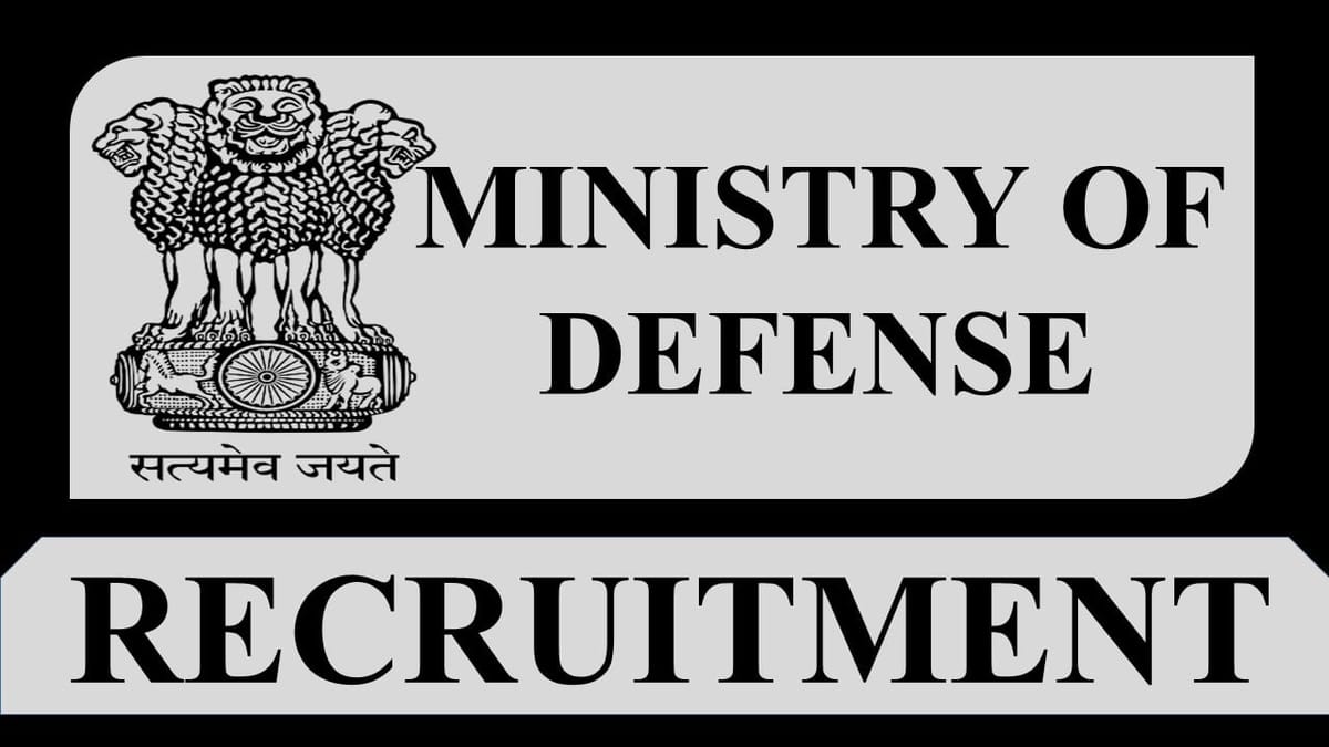 Ministry of Defence Recruitment 2023: Check Post, Eligibility, Pay Scale and How to Apply