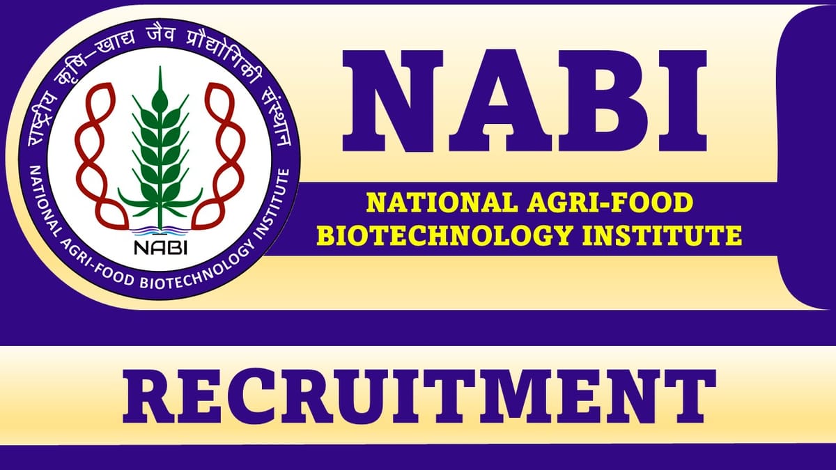 NABI Recruitment 2023: Check Post, Age, Qualification and How to Apply