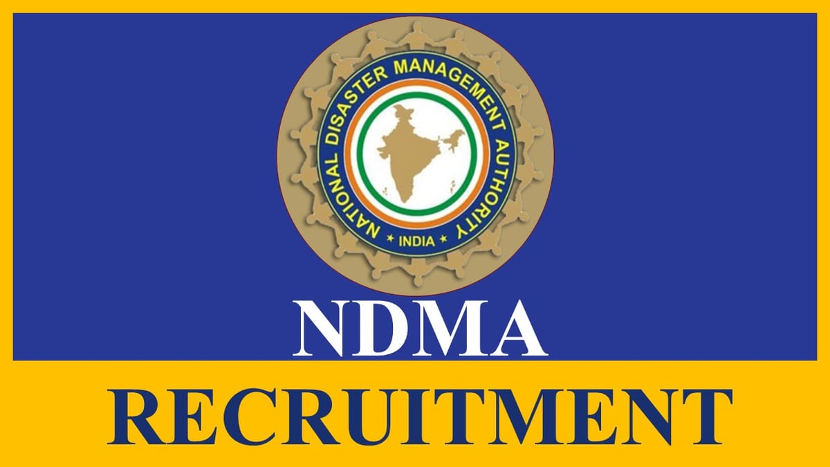 NDMA Recruitment 2023: Monthly Salary up to 250000, Check Post, Eligibility, Salary and How to Apply