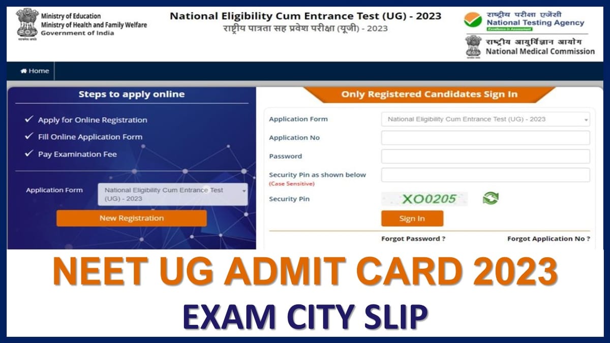 NEET UG 2023: Admit Card Release Date, Check Exam City Slip Release Date, and How to Download