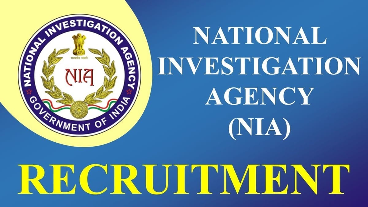 NIA Recruitment 2023 for 40+ Vacancies: Monthly Salary up to 92300, Check Post, Eligibility, and How to Apply