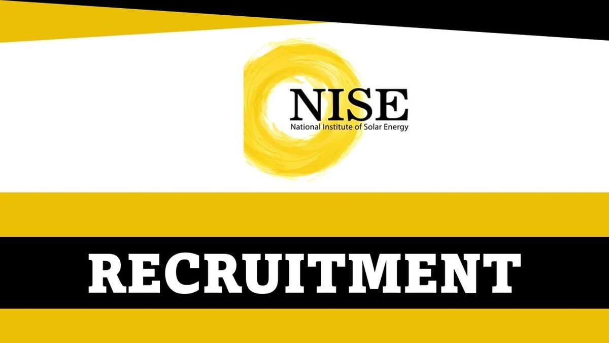 NISE Recruitment 2023: Monthly Salary upto 80000, Check Posts, Qualification and How to Apply