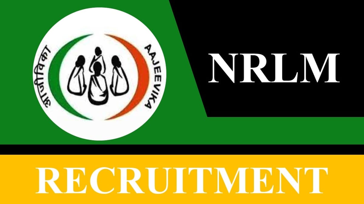 NRLM Recruitment 2023: 19 Vacancies, Monthly salary upto Rs. 35000, Check Posts, Qualifications, Age and How to Apply