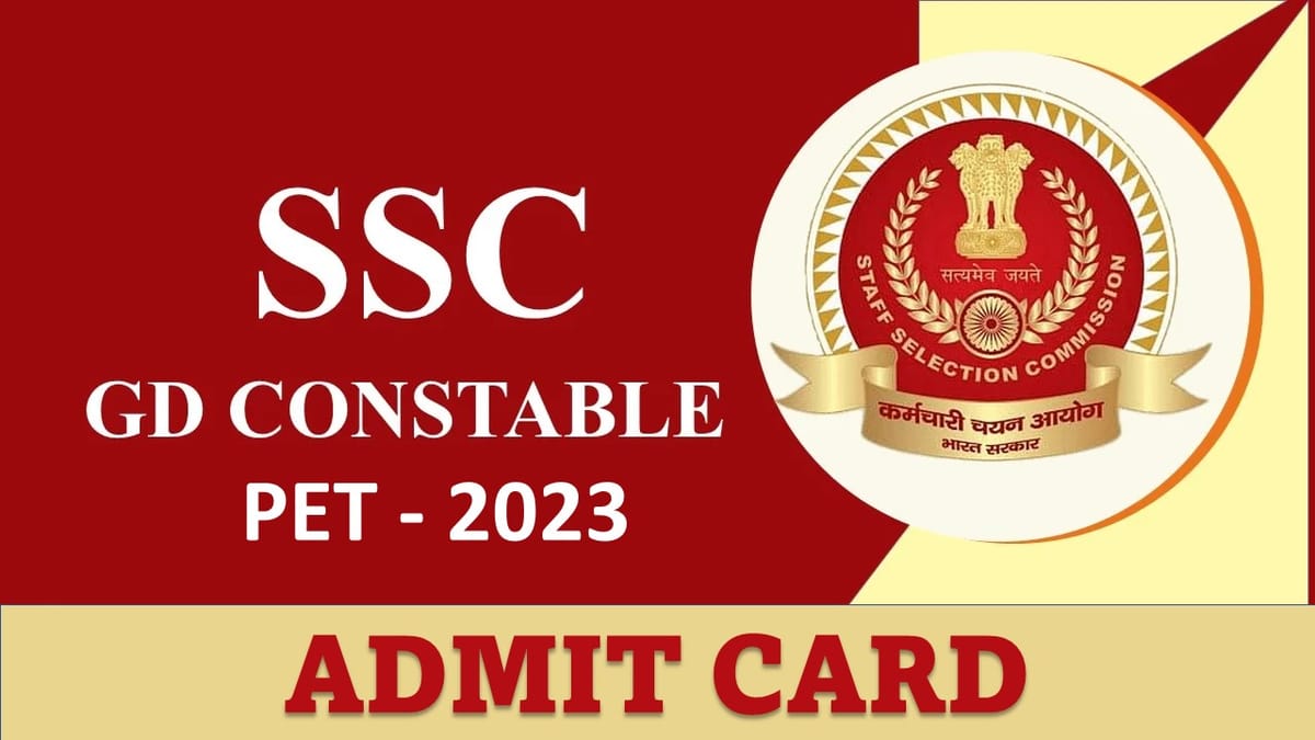 SSC GD Constable 2023: PET Admit Card Released by CRPF, Check How to Download