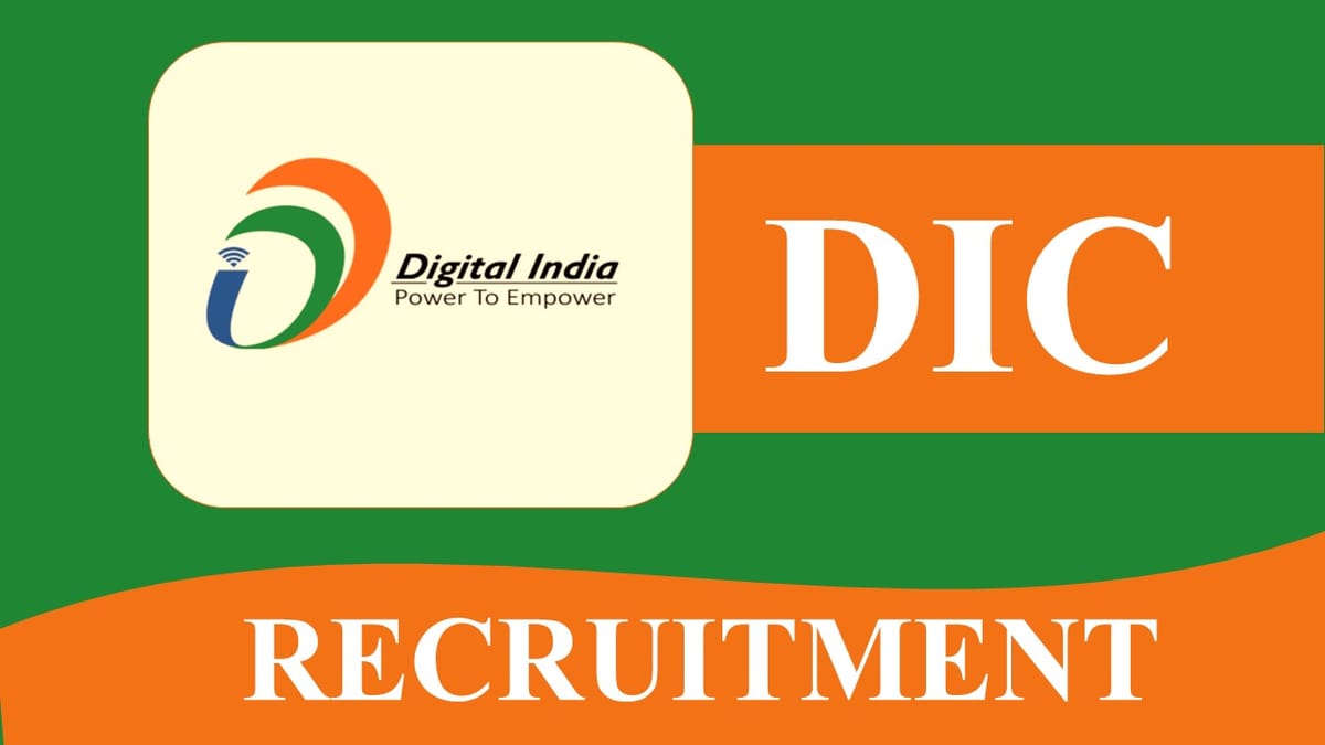 DIC Recruitment 2023: 42 Vacancies, Check Posts, Eligibility and How to Apply