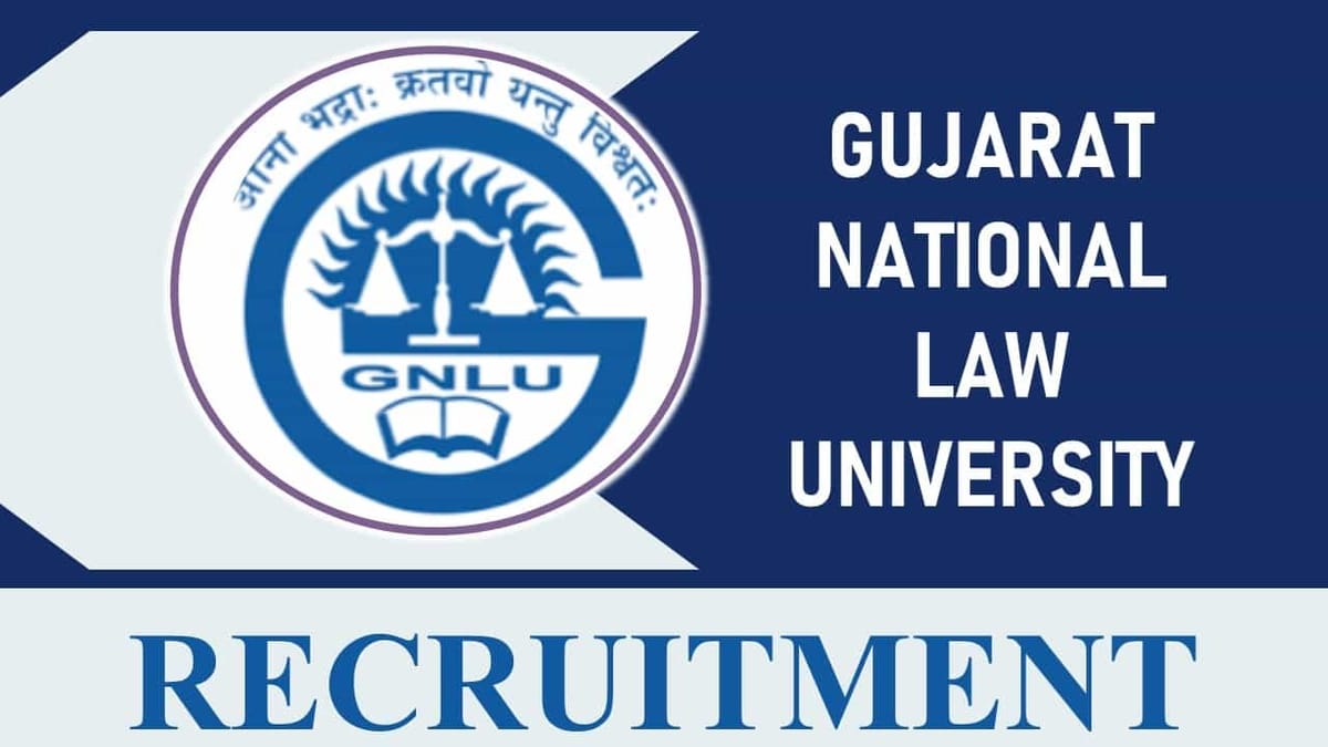 GNLU Recruitment 2023: Monthly Salary of up to 182400, Check Vacancies, Qualification, and How to Apply 