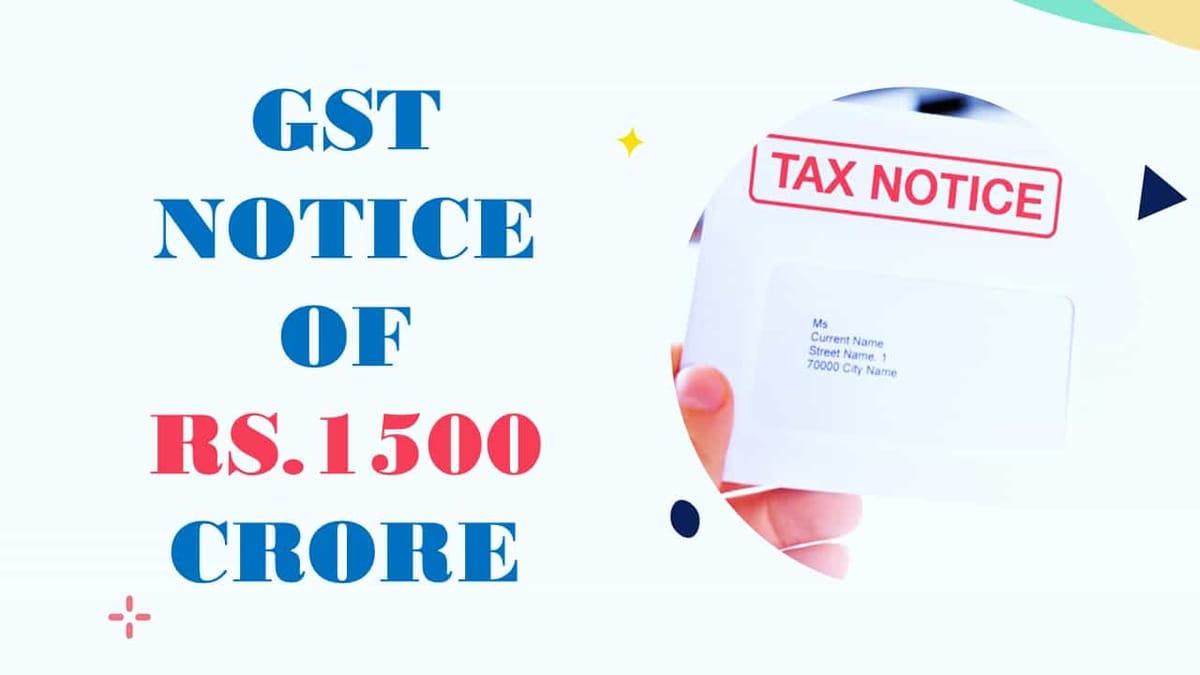 GST Notice: Haryana Taxation Dept. issued Rs.1500 Crore notice to Gurugram based Online Betting Firm